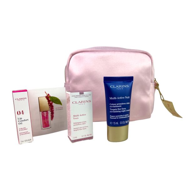 Clarins Multi-Active Gift Set With Bag $19.99 (reg $50)