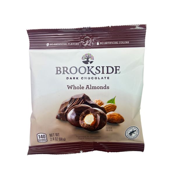 12 Bags of of Brookside Dark Chocolate Covered Whole Almonds GREAT