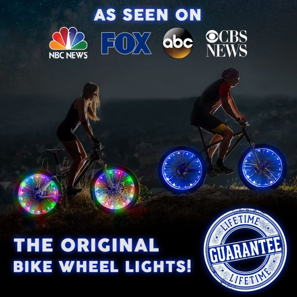 SET OF TWO (One for each wheel) - Activ Life Multi-Color LED Bike Wheel ...