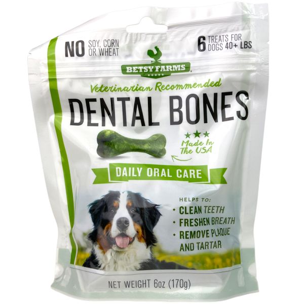 6 BAGS of Betsy Farms Dog Dental Bone Treats $17.94 (reg $60)