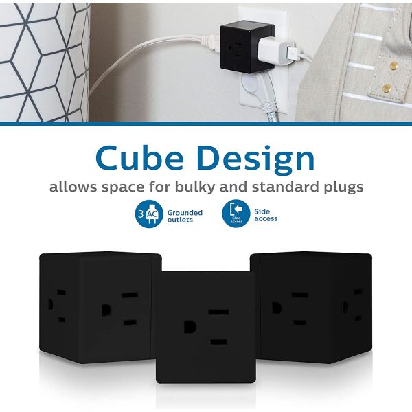 3 PACK of Philips 3-Outlet Side Entry Extenders $9.99 (reg $21)