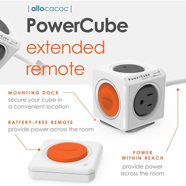 Allocacoc Remote Control PowerCube with Extension Cord