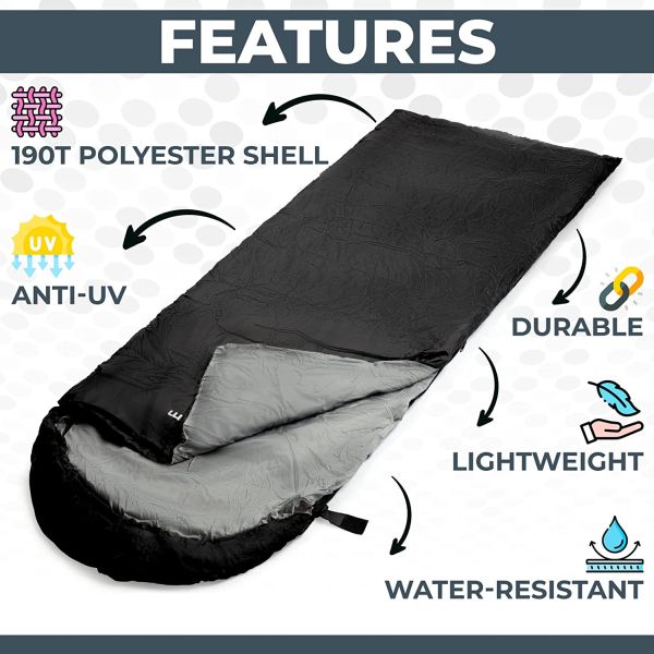 Ultralight Sleeping Bag with Removable Inner Liner and FREE Travel