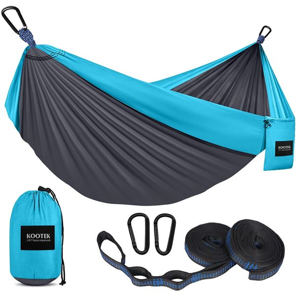Ultralight Parachute 2 Person Hammock with Hanging Equipment of Straps and Carabiners