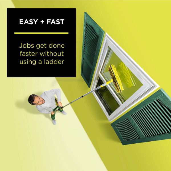 DocaPole Cleaning Kit with 6 Foot Extension Pole; Includes 1 Window Squeegee & Washer, and 3