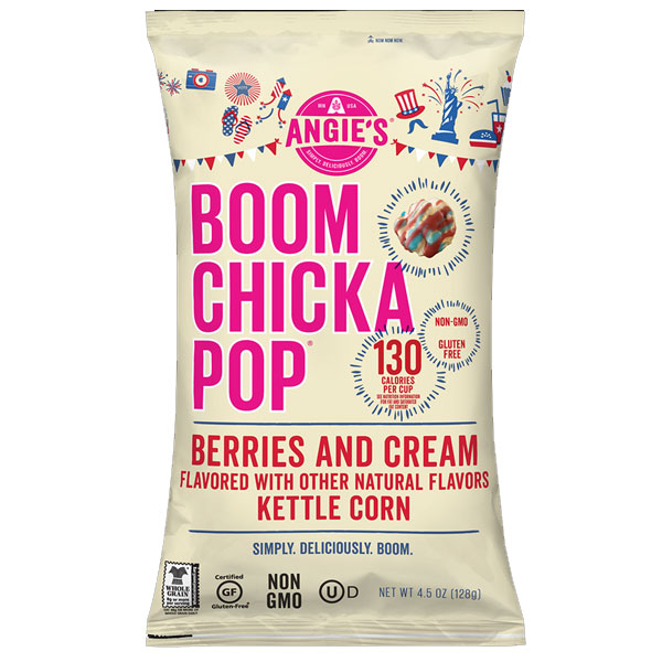 3 Bags of Boom Chicka Pop Popcorn in Sweet & Salty OR Berries & Cream
