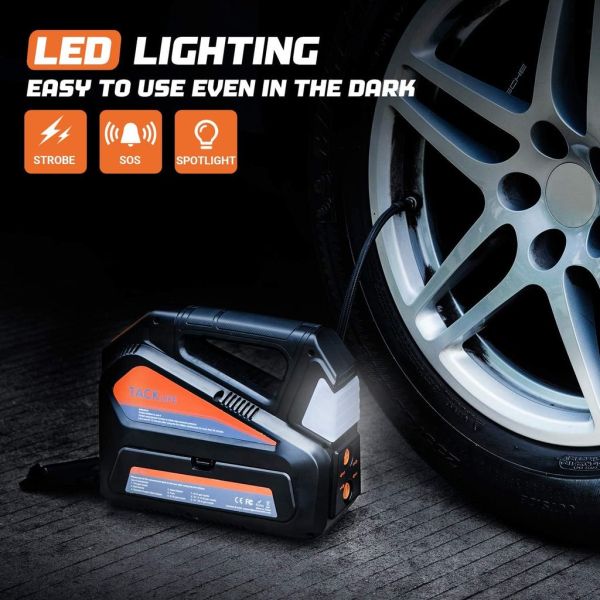 Deluxe Heavy Duty Digital AC/DC Tire Inflator With LCD Digital Pressure