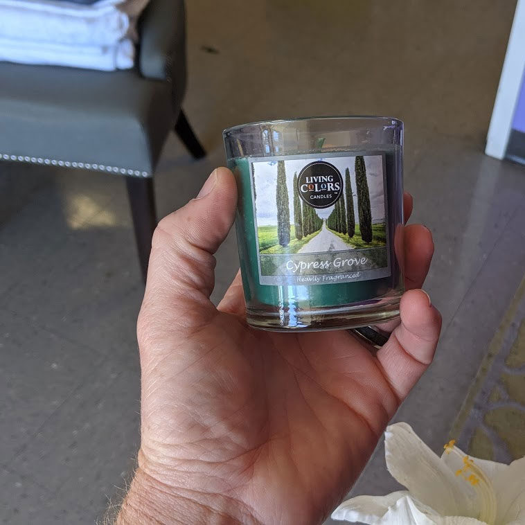 4 Pack of Candles by Living Color Candles Your Choice of Cypress Grove and Spiced Mahogany