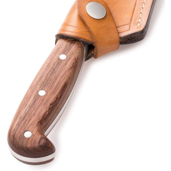 Professional Grade NOBOX All Purpose 8 Inch Chef Knife With Rosewood Handle and Leather Sheath