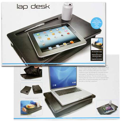 Soft Bottom Lap Desk For Computing, Reading, Writing, Gaming & Eating