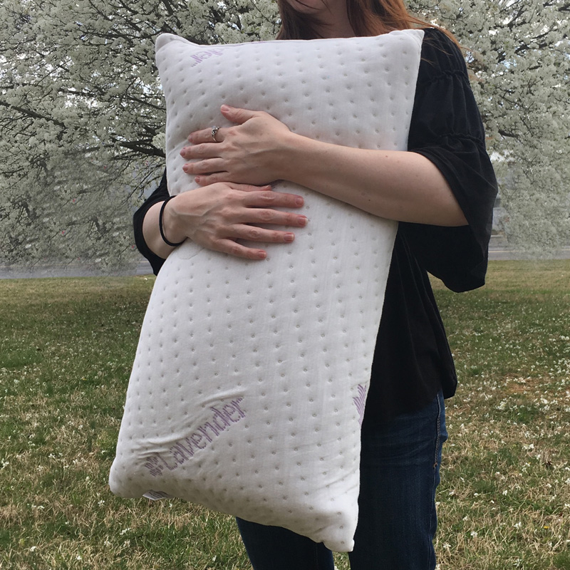 Memory Foam Lavender Infused Pillow Supportive With Soothing Lavender