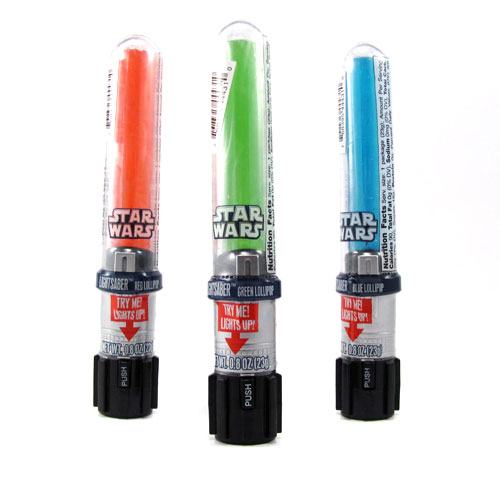Star Wars Candy Set Talking Dispenser & Light Up Lightsaber Pop