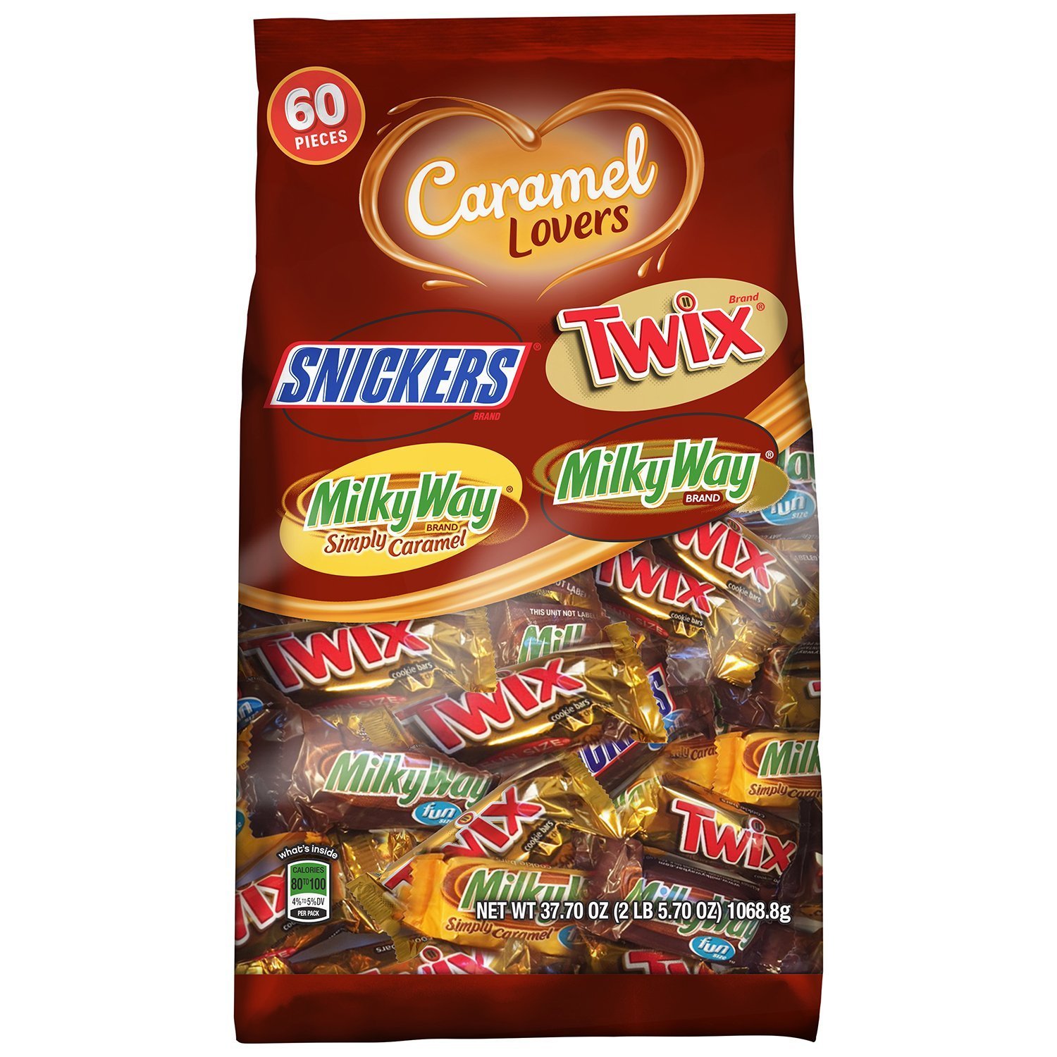 Snickers M&M'S Caramel Twix & Milky Way Caramel Lovers Chocolate Candy  Variety Pack, 55ct/33.43 oz - Fry's Food Stores