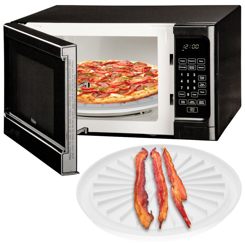 2 Pack Microwave Bacon and Pizza Plate Bacon (and pizza) Made Easy