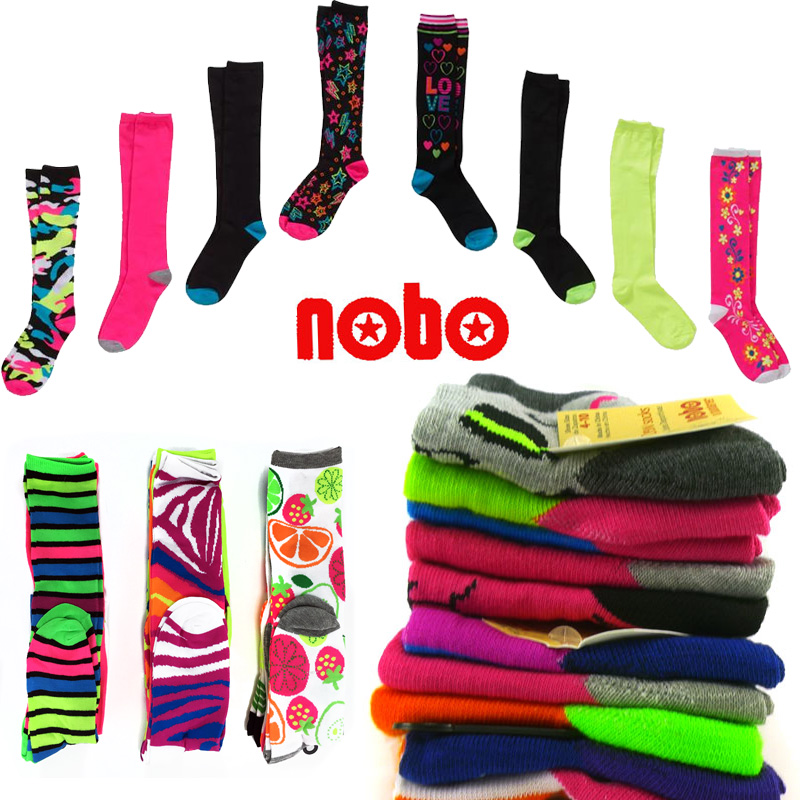 8 pairs of Assorted Funky Knee High Socks by No Boundaries Great For