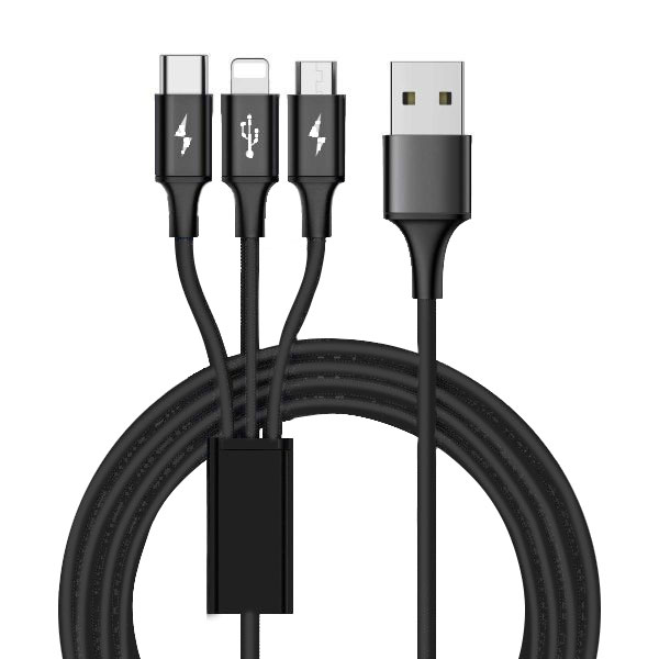 $5 (reg $25) High Speed 3-in-1 Lightning, Micro & USB-C Charging Cable