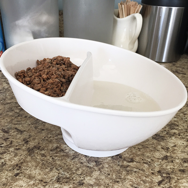 FREE The "Never Soggy" Divided Cereal Bowl Also Great for Chips n
