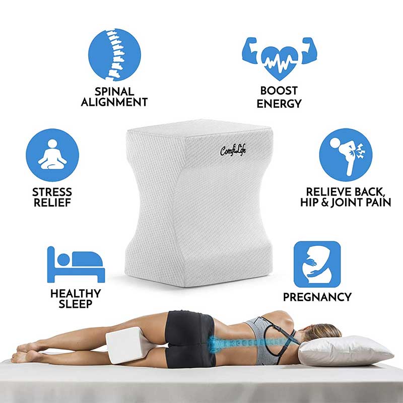 Memory Foam Side Sleeper Knee Pillow Cradles Your Knees