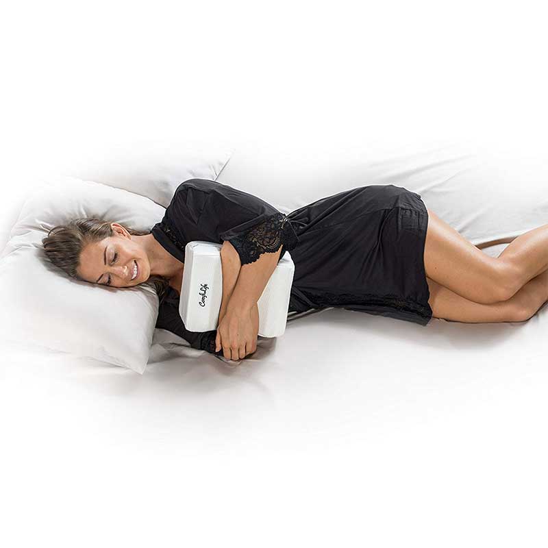 Memory Foam Side Sleeper Knee Pillow cradles your knees perfectly to