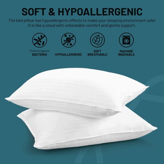 TWO PACK of Queen Size Down Alternative Pillows All the wonderful