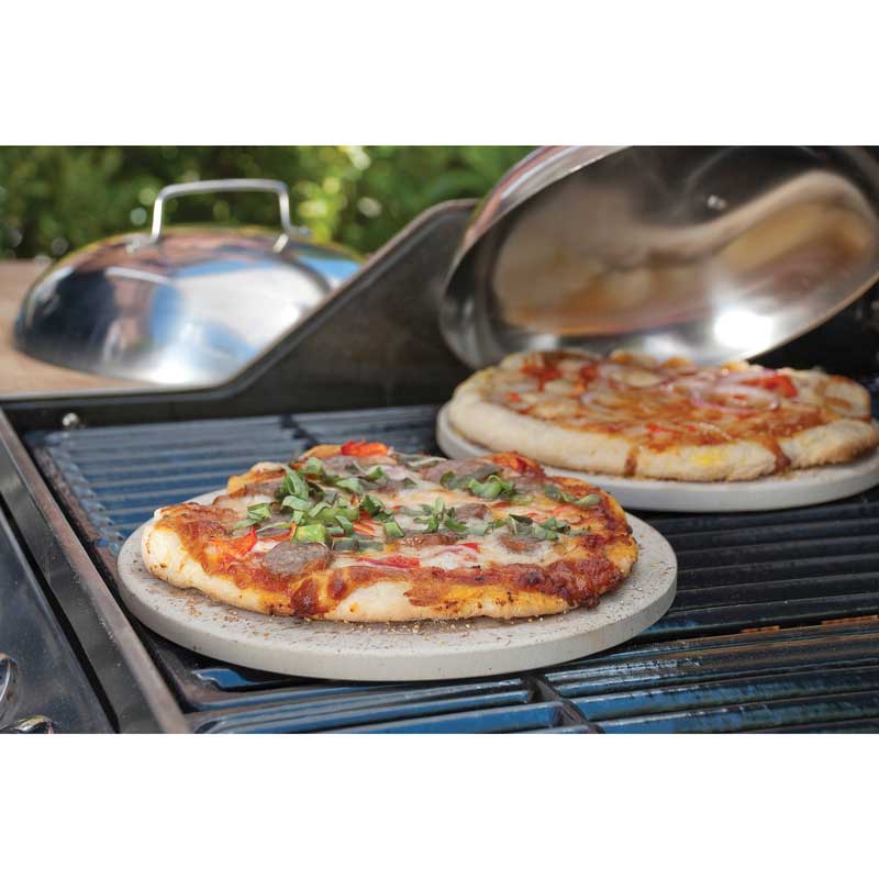 Pizzacraft Mini Pizza Grilling Set with Round Ceramic Pizza Stones and