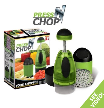 Slap Chop Multi-Purpose Food Chopper w/Graty Cheese Grater 