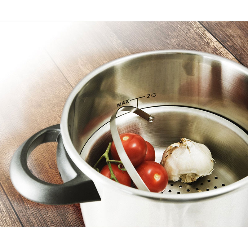 Stainless Steel 6 Qt Pressure Cooker With Steamer Basket by