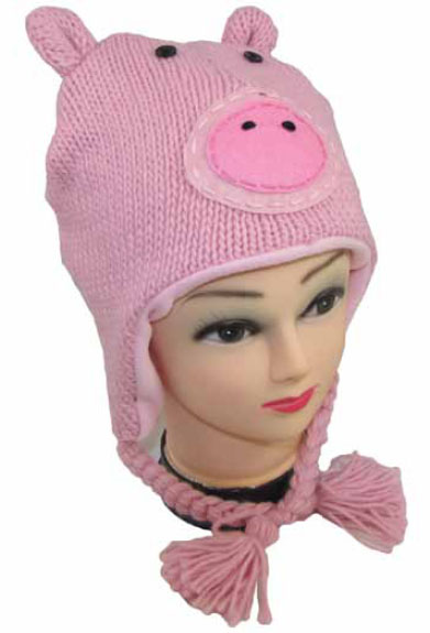 pig winter hat
