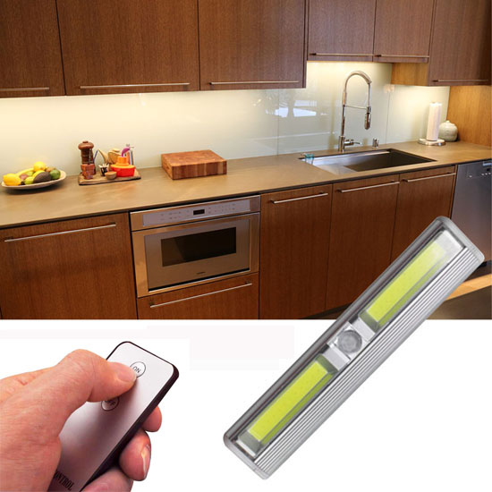 $3.49 (reg $18) Remote Control Wireless Under Cabinet LED Lighting