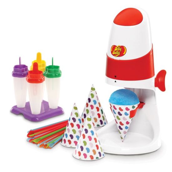 West Bend Jelly Belly JB15315 Electric Ice Shaver with Bonus Cone Cups & Straws (White)