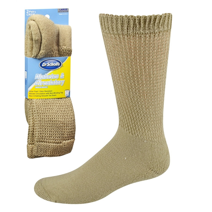 2 Pairs of Dr. Scholl's Diabetes & Circulatory Socks 3 Colors To