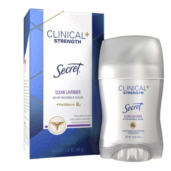 Secret Clinical Strength Invisible Solid Clean Antiperspirant and Deodorant Lavender $5.49 (reg $9)
