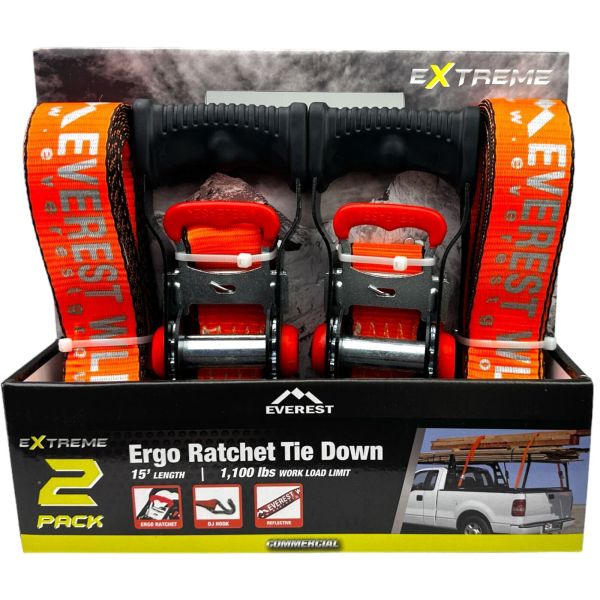 Everest Premium Ergonomic Ratchet Tie Down