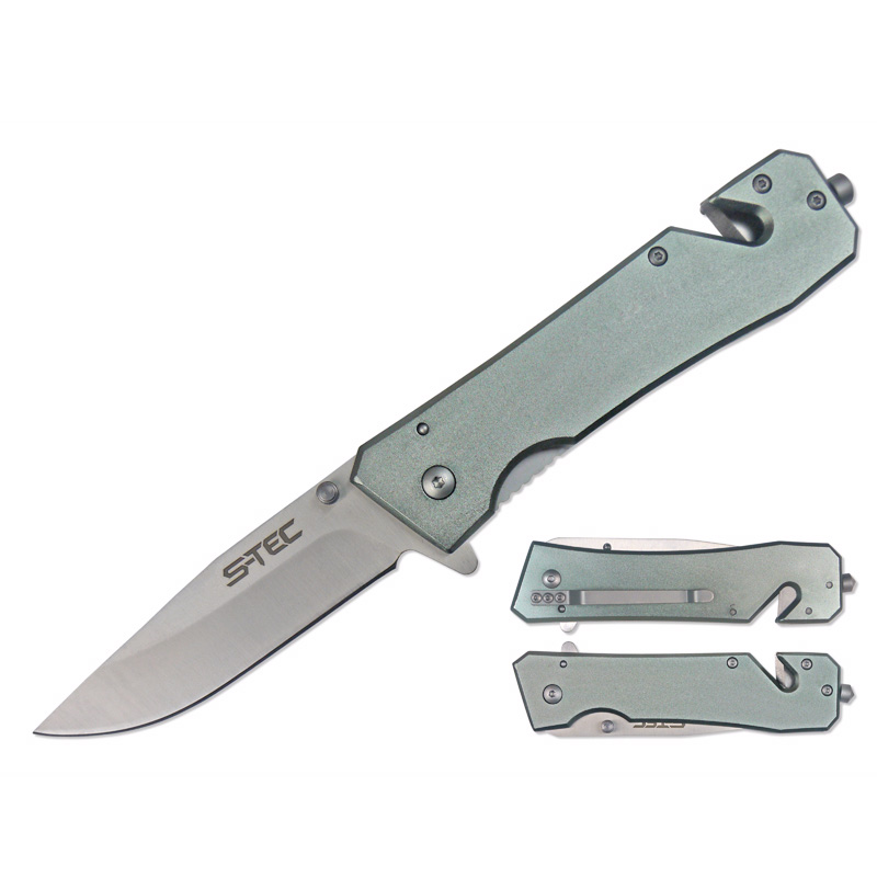 Set of 2 Folding Knives with 440 Stainless Steel Blades and Window