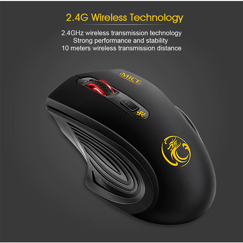 Wireless 'Silent Click' Ergonomic Computer Mouse - No more wires AND no