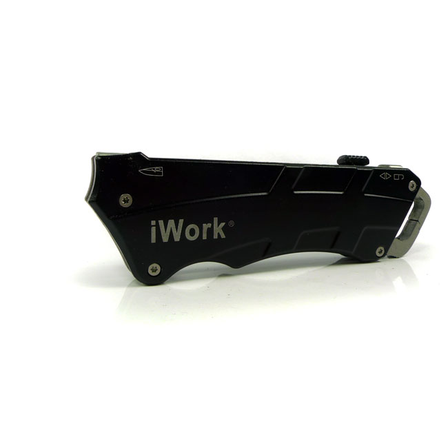 iWork Super Durable Sliding Blade Pocket Knife With Carabiner Clip Works like a box cutter