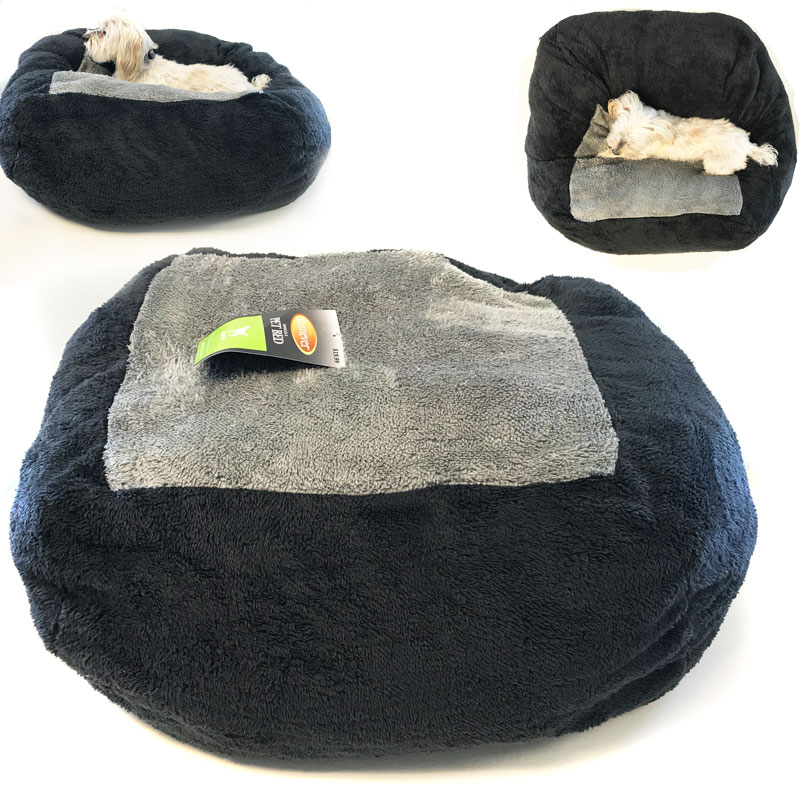 plush ball dog bed