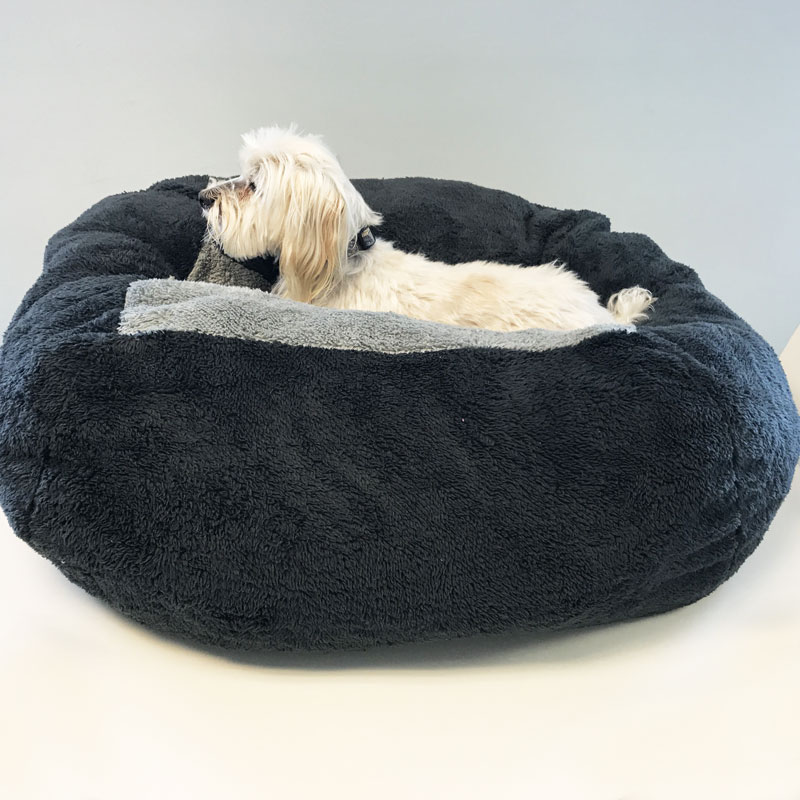 plush ball dog bed