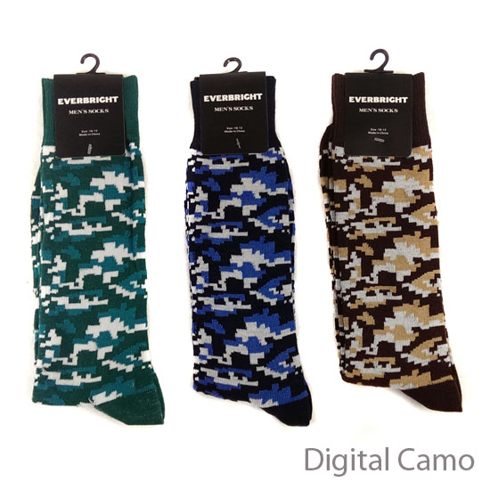 Jazzy Styles of Men's Dress Socks Set Of 3 - Choose Stripes, Digital ...
