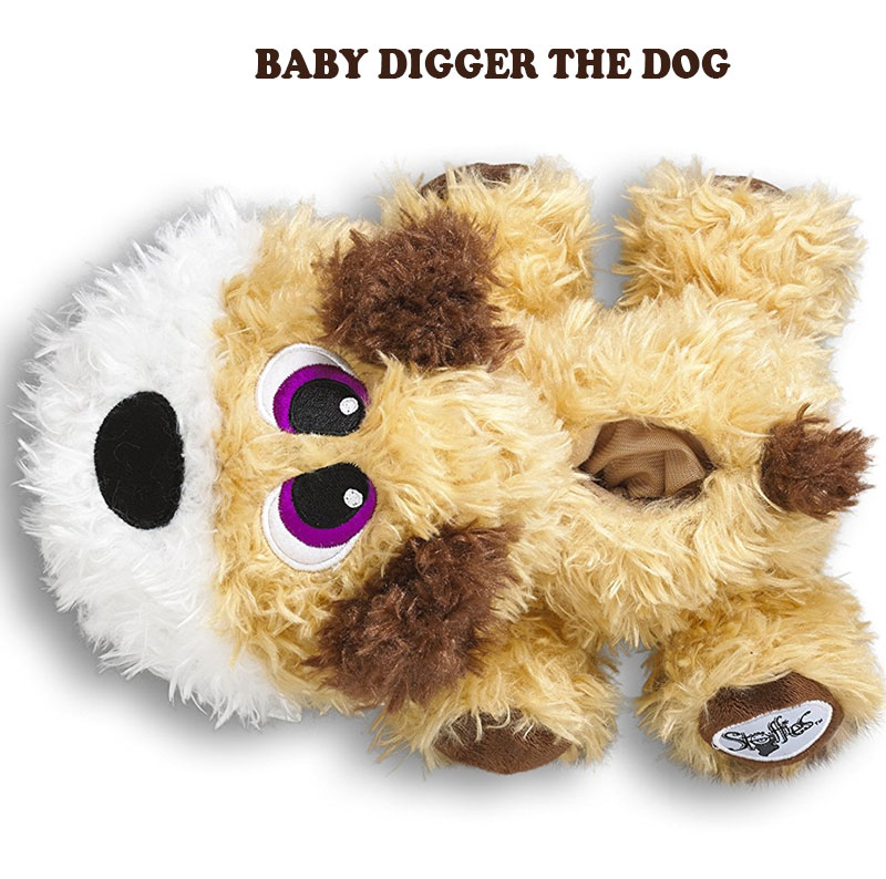 Baby Stuffies Plush Toys with 7 Secret Pockets and Paws