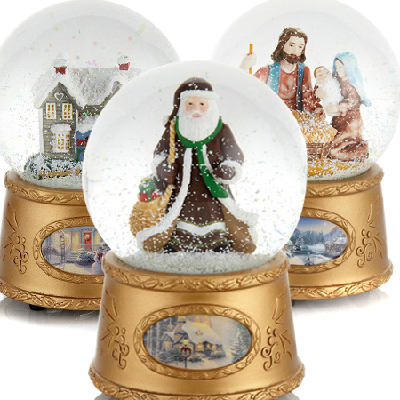 Thomas Kinkade Collectible Christmas Musical Snow Globes Select Your   Tk Globes 