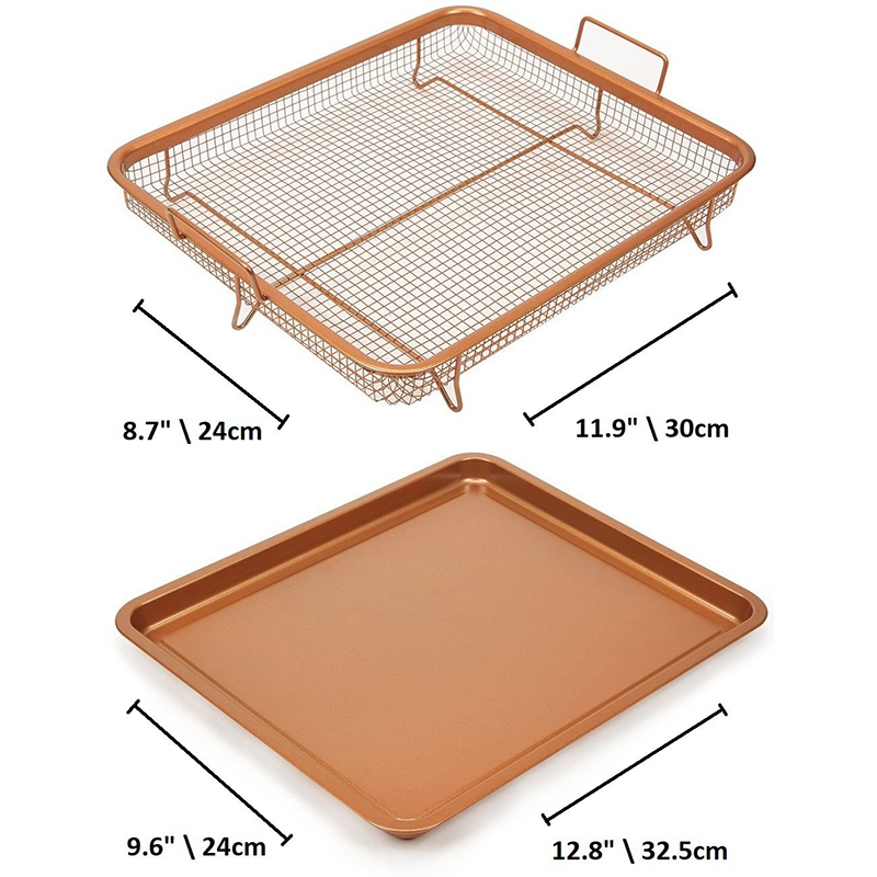 Copper Chef Crisper Tray Set Choose Pizza Pan and Round Crisper Tray