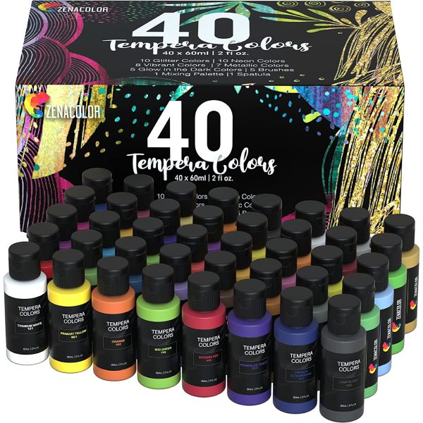 Zenacolor 40 Color Paint Set $...