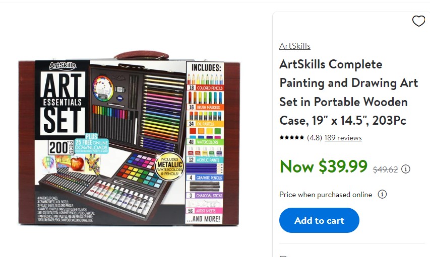 ArtSkills Deluxe Essential Painting and Drawing Art Set $29.99 (reg $60) | Back to School
