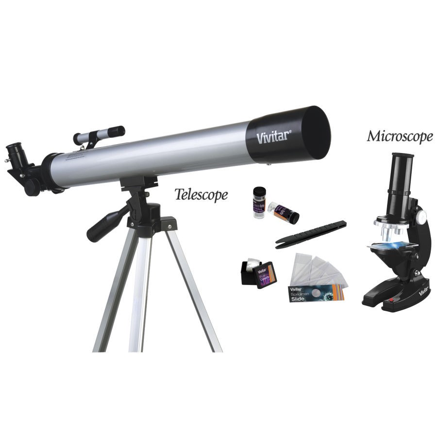 Telescope and Microscope Combo Set Explore the Sky and Small