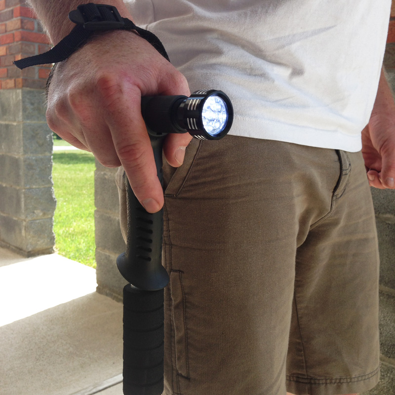 13 Deals AntiShock Telescoping Walking Stick w/ 9 LED Light and Compass