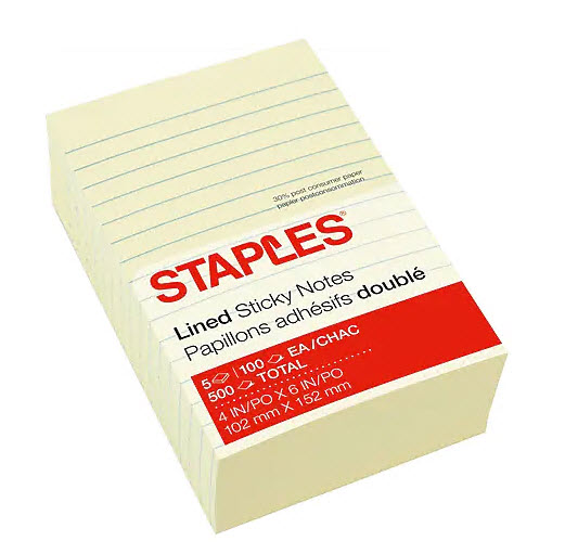 2 Pack of 500 Staples Lined St...