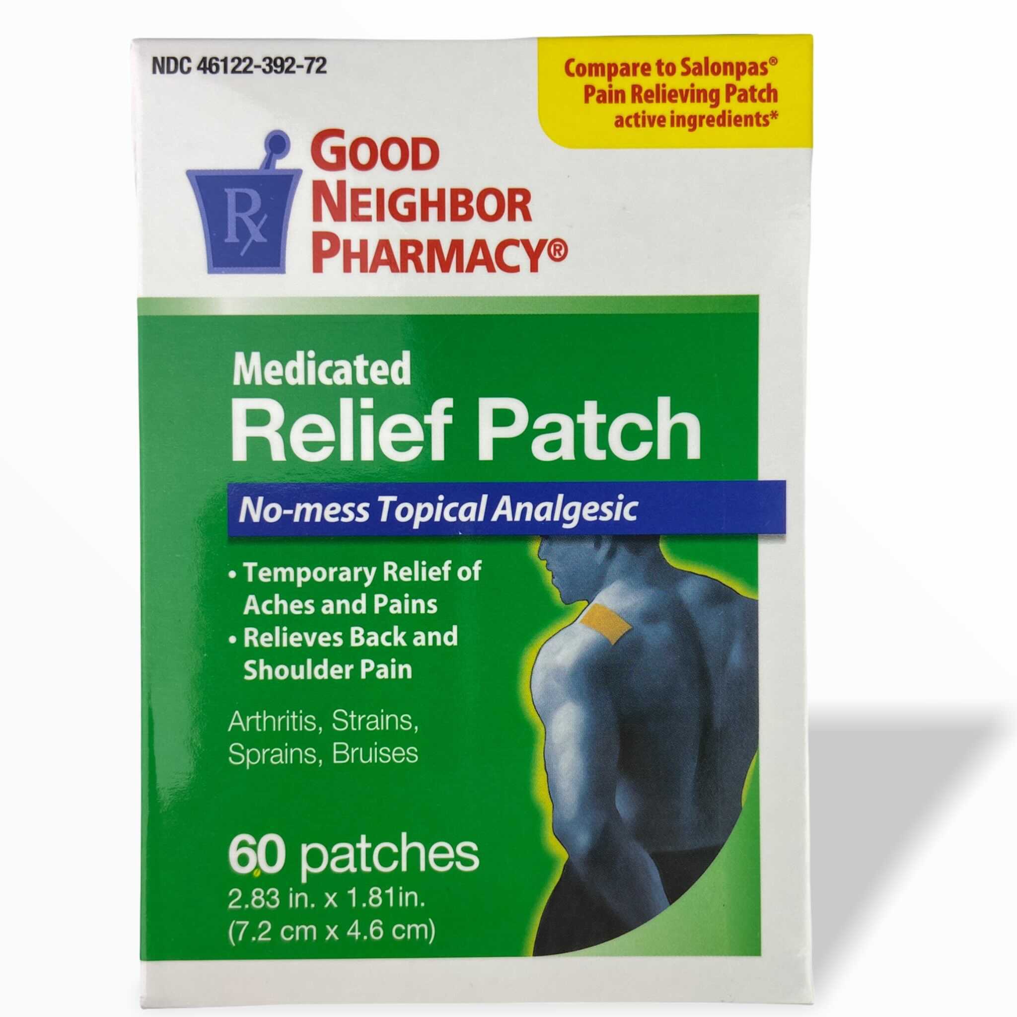 60 Pack of Medicated Relief Patches - No-mess Topical Analgesic - Order ...