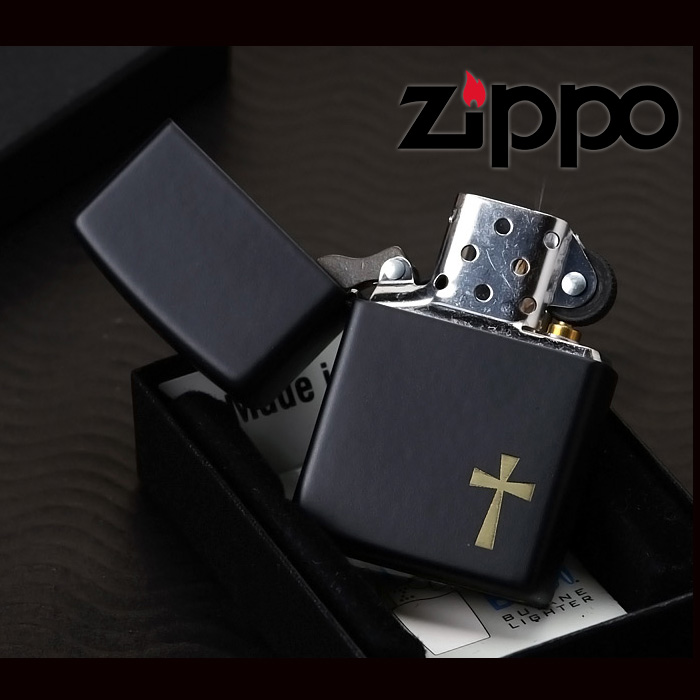 Zippo Matte Black Lighter with Cross Design In Gift Box - 1 For $12 or Two  for $20! SHIPS FREE! - 13 Deals