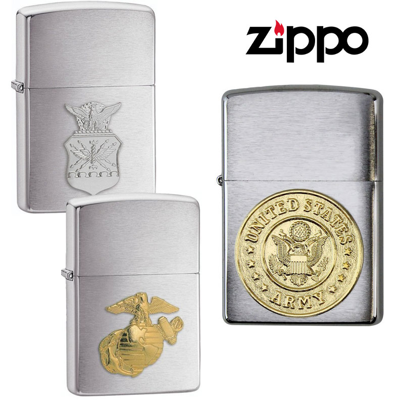 U.S. Armed Forces Edition Zippo Lighters - Army, Air Force and Marines ...